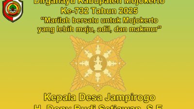 Kepala Desa Jampirogo Mengucapkan Dirgahayu Kabupaten Mojokerto Ke-732 Tahun 2025