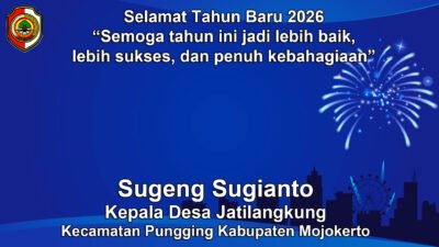 Kepala Desa Jatilangkung, Pungging, Kabupaten Mojokerto Mengucapkan Selamat Tahun Baru 2026