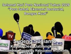 Kepala Desa Jatilangkung Kabupaten Mojokerto Mengucapkan Selamat Hari Pers Nasional 2026