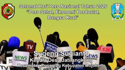 Kepala Desa Jatilangkung Kabupaten Mojokerto Mengucapkan Selamat Hari Pers Nasional 2026