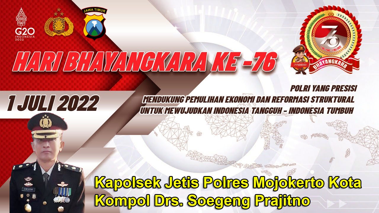 Kapolsek Jetis Kompol Drs. Soegeng Prajitno Mengucapkan Selamat Hari Bhayangkara Ke-76
