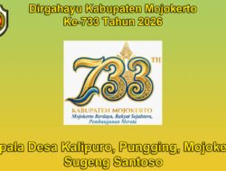 Kepala Desa Kalipuro, Pungging, Mojokerto Mengucapkan Dirgahayu Kabupaten Mojokerto ke-733 Tahun 2026