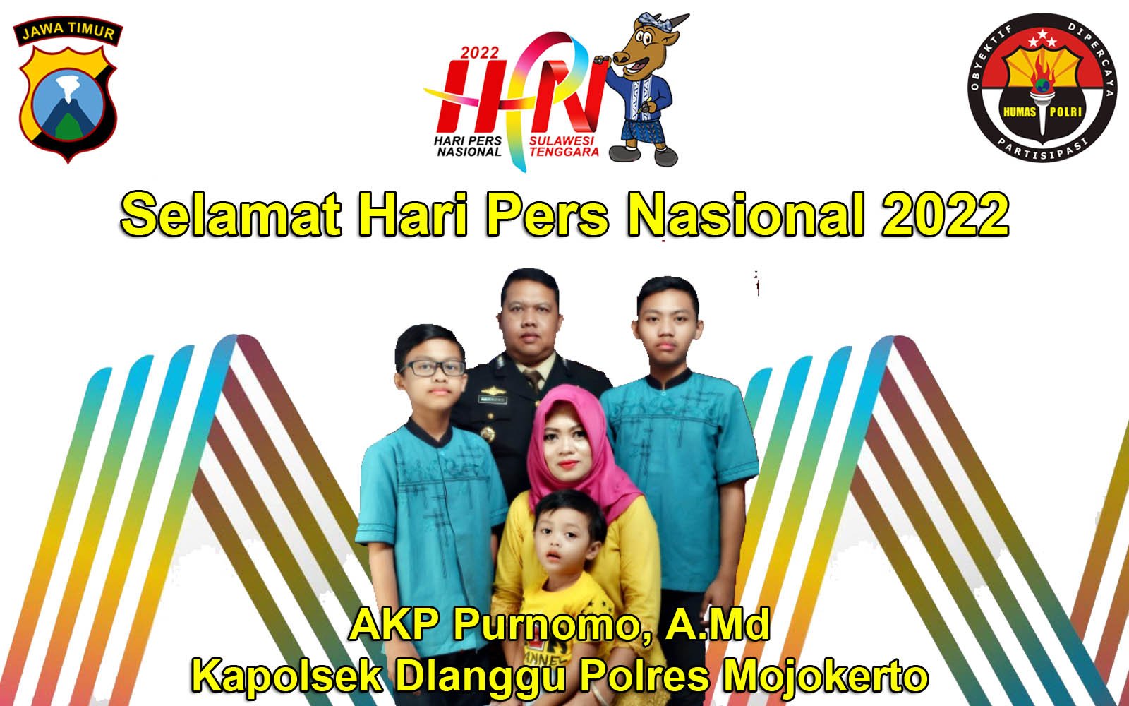 Kapolsek Dlanggu AKP Purnomo, A.Md Mengucapkan Selamat Hari Pers 2022