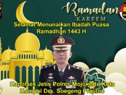 Kapolsek Jetis Kompol Drs. Soegeng Prajitno Mengucapkan Selamat Menunaikan ibadah Puasa Ramadhan 1443 H