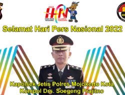 Kapolsek Jetis Kompol Drs. Soegeng Prajitno Mengucapkan Selamat Hari Pers 2022