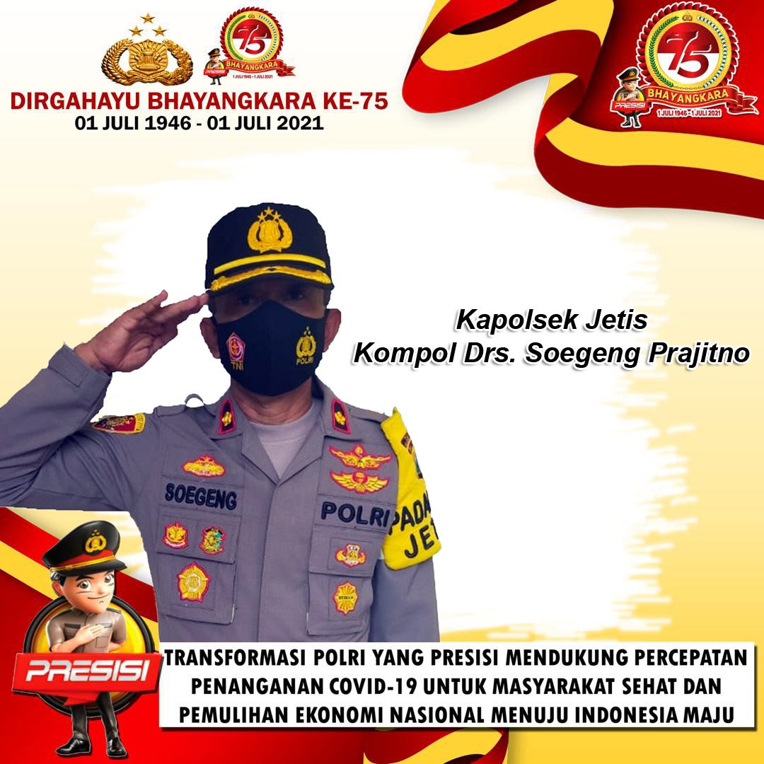 Iklan Kapolsek Jetis Mengucapkan Selamat Hari Bhayangkara Ke-75