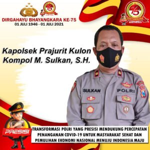 Kapolsek Prajurit Kulon Mengucapkan Selamat Hari Bhayangkara Ke-75