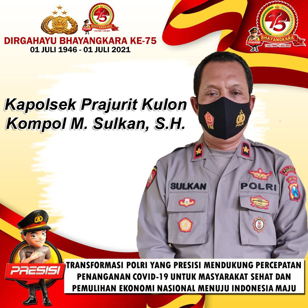 Iklan Kapolsek Prajurit Kulon Mengucapkan Selamat Hari Bhayangkara Ke-75
