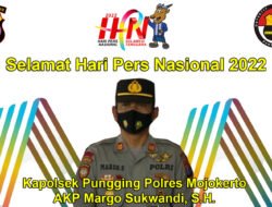 Kapolsek Pungging AKP Margo Sukwandi, S.H. Mengucapkan Selamat Hari Pers 2022
