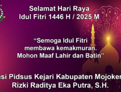 Kasi Pidsus Kejaksaan Negeri Kabupaten Mojokerto Mengucapkan Selamat Hari Raya Idul Firi 1446 H