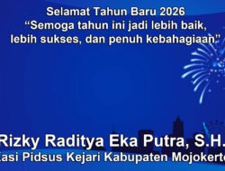 Kasi Pidsus Kejari Kabupaten Mojokerto Mengucapkan Selamat Tahun Baru 2026