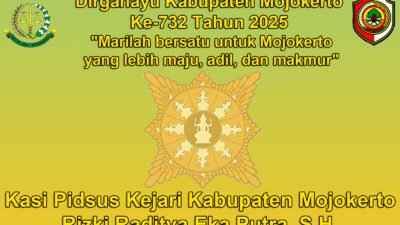 Kasi Pidsus Kejaksaan Negeri Kabupaten Mojokerto Mengucapkan Dirgahayu Kabupaten Mojokerto Ke-732 Tahun 2025