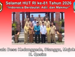 Pemerintah Desa Kedunggede, Dlanggu, Mojokerto Mengucapkan Selamat HUT RI ke-81 Tahun 2026