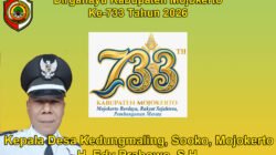 Kepala Desa Kedungmaling, Sooko, Mojokerto Mengucapkan Dirgahayu Kabupaten Mojokerto ke-733 Tahun 2026