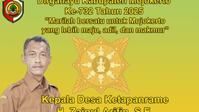 Kepala Desa Ketapanrame Mengucapkan Dirgahayu Kabupaten Mojokerto Ke-732 Tahun 2025