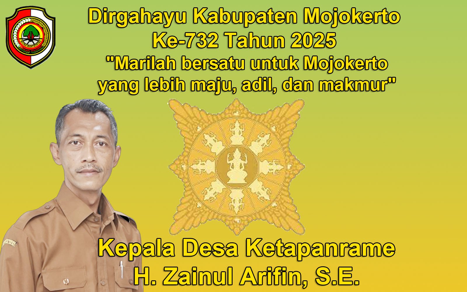 Kepala Desa Ketapanrame Mengucapkan Dirgahayu Kabupaten Mojokerto Ke-732 Tahun 2025