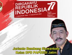 Ketua DPD PAPDESI Jatim Mengucapkan Selamat HUT RI ke-77