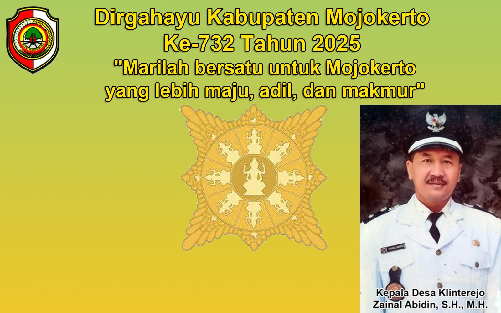 Kepala Desa Klinterejo Mengucapkan Dirgahayu Kabupaten Mojokerto Ke-732 Tahun 2025