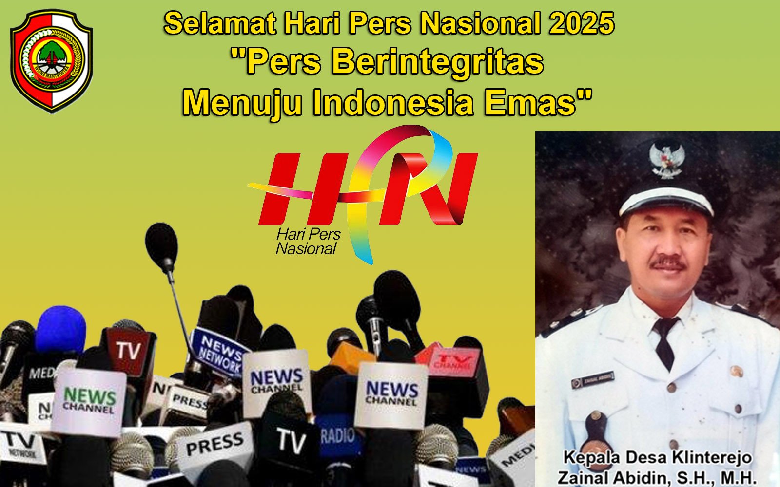 Kepala Desa Klinterejo Mengucapkan Selamat Hari Pers Nasional 2025