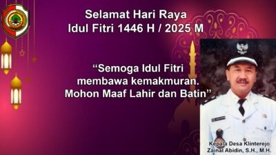Kepala Desa Klinterejo Mengucapkan Selamat Hari Raya Idul Firi 1446 H