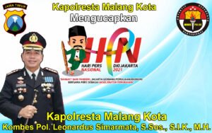 Kapolresta Malang Kota Mengucapkan Selamat Hari Pers 2021