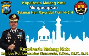 Kapolresta Malang Kota Mengucapkan Selamat Hari Raya Idul Fitri 1442 H