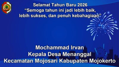 Kepala Desa Menanggal, Mojosari, Mojokerto Mengucapkan Selamat Tahun Baru 2026