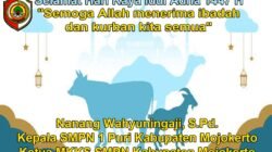 Ketua MKKS SMPN Kabupaten Mojokerto Mengucapkan Selamat Hari Raya Idul Adha 1447 H