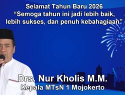 Kepala MTsN 1 Mojokerto Mengucapkan Selamat Tahun Baru 2026