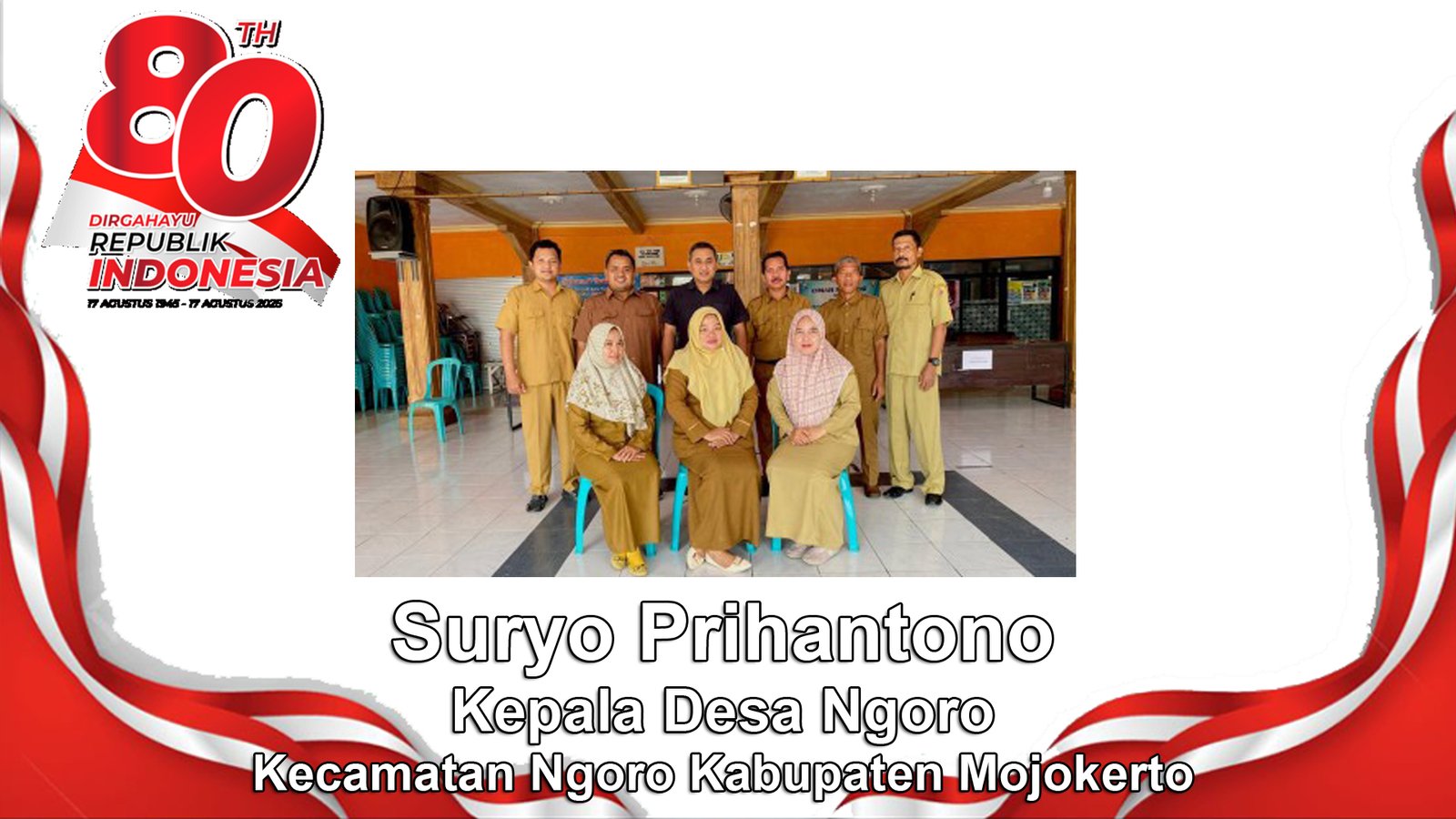 Kepala Desa Ngoro Mengucapkan Dirgahayu RI Ke-80 Tahun