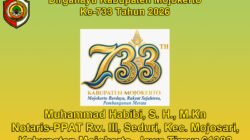 Notaris-PPAT Muhammad Habibi, S. H., M.Kn. Mengucapkan Dirgahayu Kabupaten Mojokerto ke-733 Tahun 2026