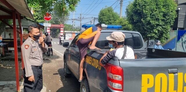 5 Gelandangan di Jalan Pahlawan Mojokerto Diamankan Polisi