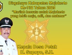 Kepala Desa Petak Mengucapkan Dirgahayu Kabupaten Mojokerto Ke-732 Tahun 2025