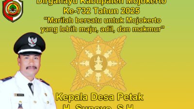 Kepala Desa Petak Mengucapkan Dirgahayu Kabupaten Mojokerto Ke-732 Tahun 2025