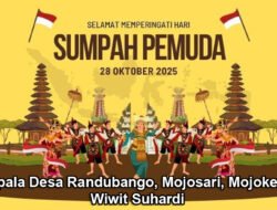 Kepala Desa Randubango, Mojosari, Mojokerto Mengucapkan Selamat Hari Sumpah Pemuda 2025