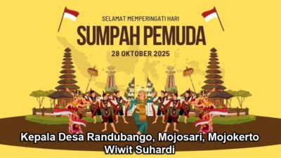 Kepala Desa Randubango, Mojosari, Mojokerto Mengucapkan Selamat Hari Sumpah Pemuda 2025