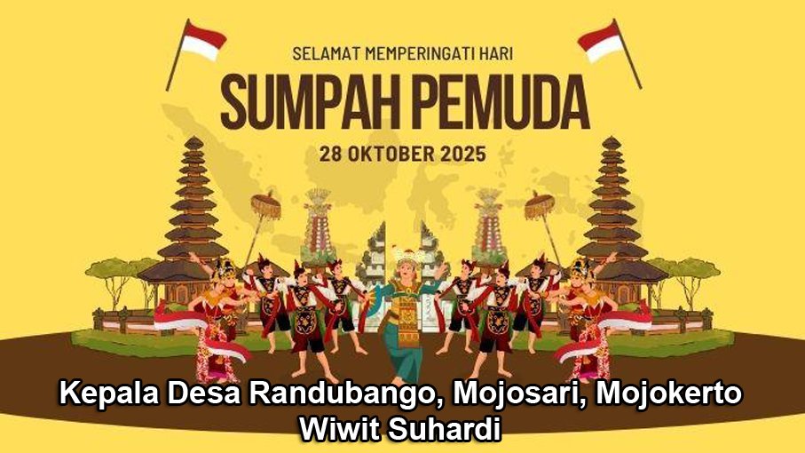 Kepala Desa Randubango, Mojosari, Mojokerto Mengucapkan Selamat Hari Sumpah Pemuda 2025