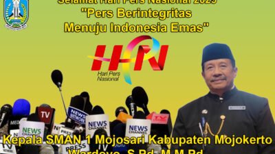 Kepala SMAN 1 Mojosari Kabupaten Mojokerto Mengucapkan Selamat Hari Pers Nasional 2025