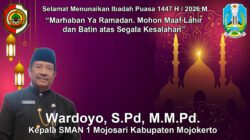 Kepala SMAN 1 Mojosari Kabupaten Mojokerto Mengucapkan Selamat Menunaikan Ibadah Puasa Ramadan 1447 H