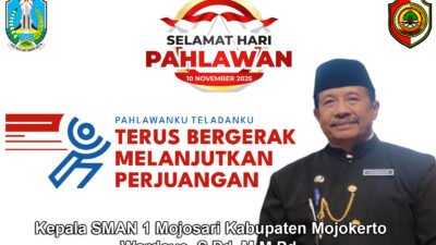 Kepala SMAN 1 Mojosari Kabupaten Mojokerto Mengucapkan Selamat Hari Pahlawan 10 November 2025