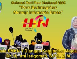 Kepala SMKN 1 Dlanggu Kabupaten Mojokerto Mengucapkan Selamat Hari Pers Nasional 2025