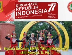 Kepala Sekolah SMPN 7 Kota Mojokerto Mengucapkan Selamat HUT RI ke-77