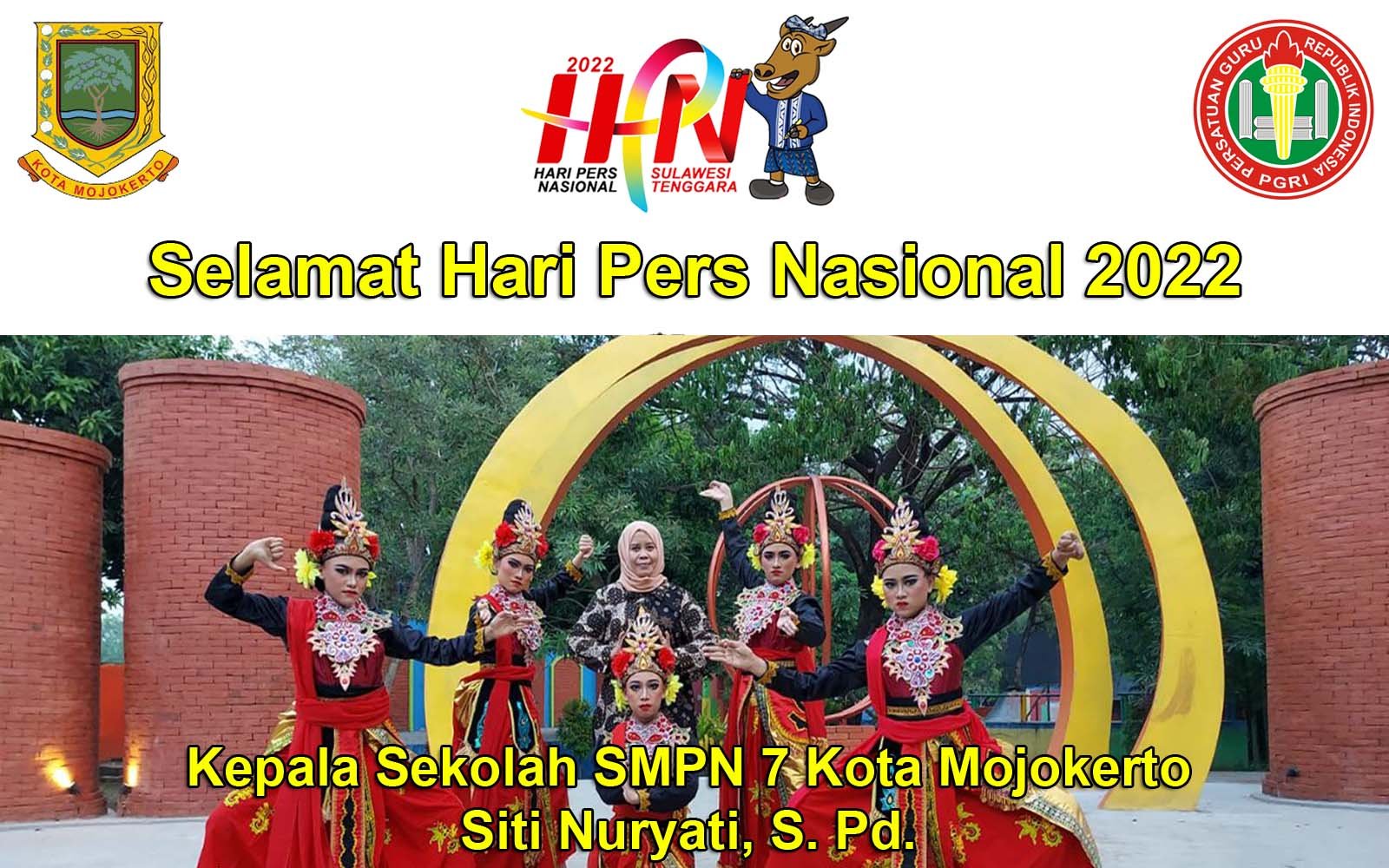 Kepala Sekolah SMPN 7 Kota Mojokerto Siti Nuryati, S. Pd. Mengucapkan Selamat Hari Pers 2022