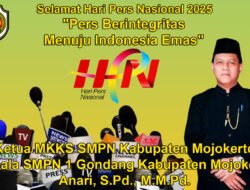 Ketua MKKS SMPN Kabupaten Mojokerto Mengucapkan Selamat Hari Pers Nasional 2025