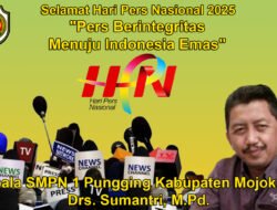 Kepala SMPN 1 Pungging Kabupaten Mojokerto Mengucapkan Selamat Hari Pers Nasional 2025