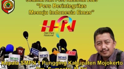 Kepala SMPN 1 Pungging Kabupaten Mojokerto Mengucapkan Selamat Hari Pers Nasional 2025