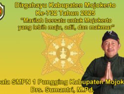Kepala SMPN 1 Pungging Mengucapkan Dirgahayu Kabupaten Mojokerto Ke-732 Tahun 2025