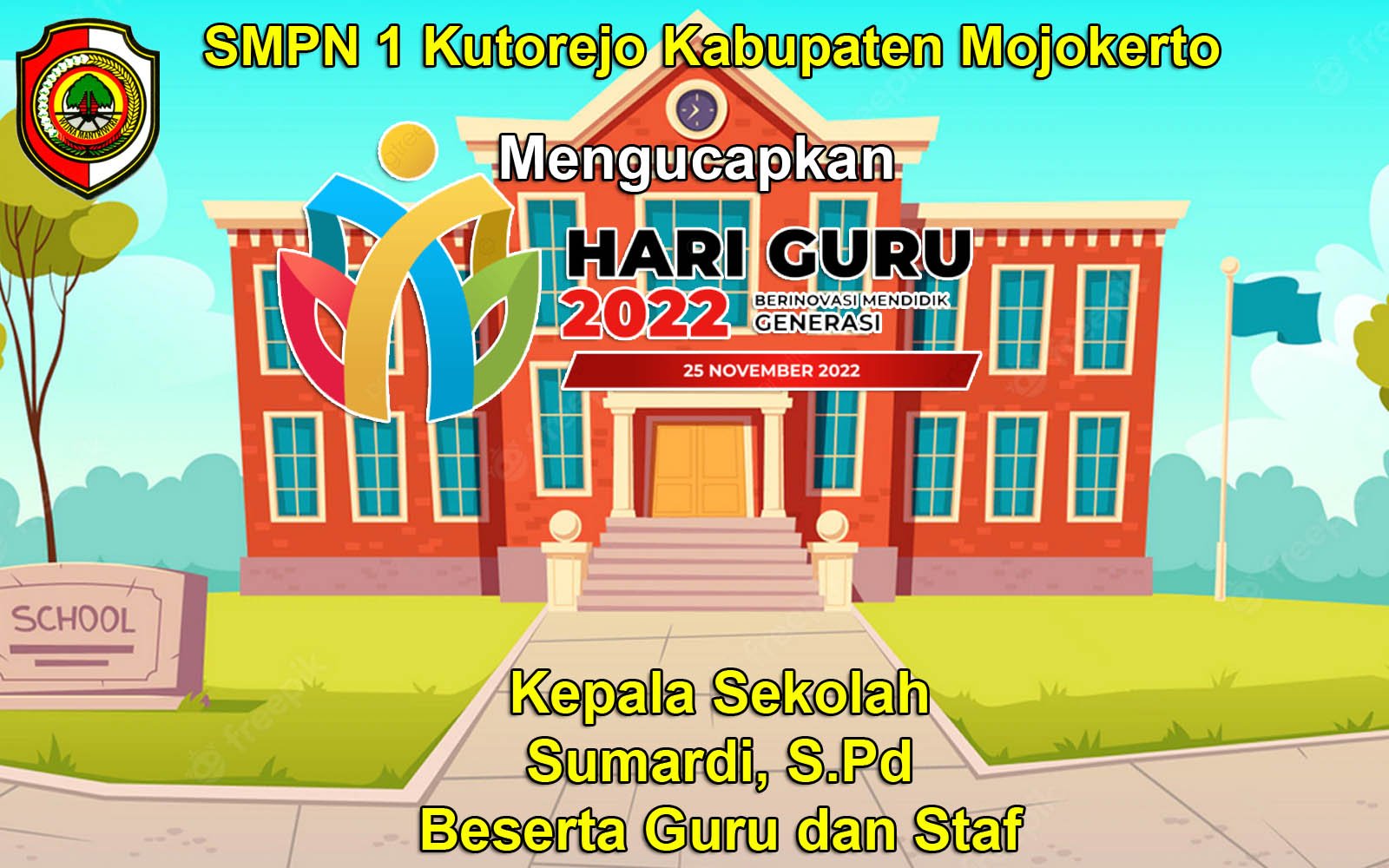 Kepala SMPN 1 Kutorejo Mengucapkan Selamat Hari Guru 2022