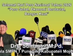 Kepala SMPN 1 Pungging Kabupaten Mojokerto Mengucapkan Selamat Hari Pers Nasional 2026