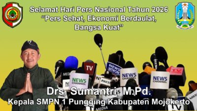 Kepala SMPN 1 Pungging Kabupaten Mojokerto Mengucapkan Selamat Hari Pers Nasional 2026